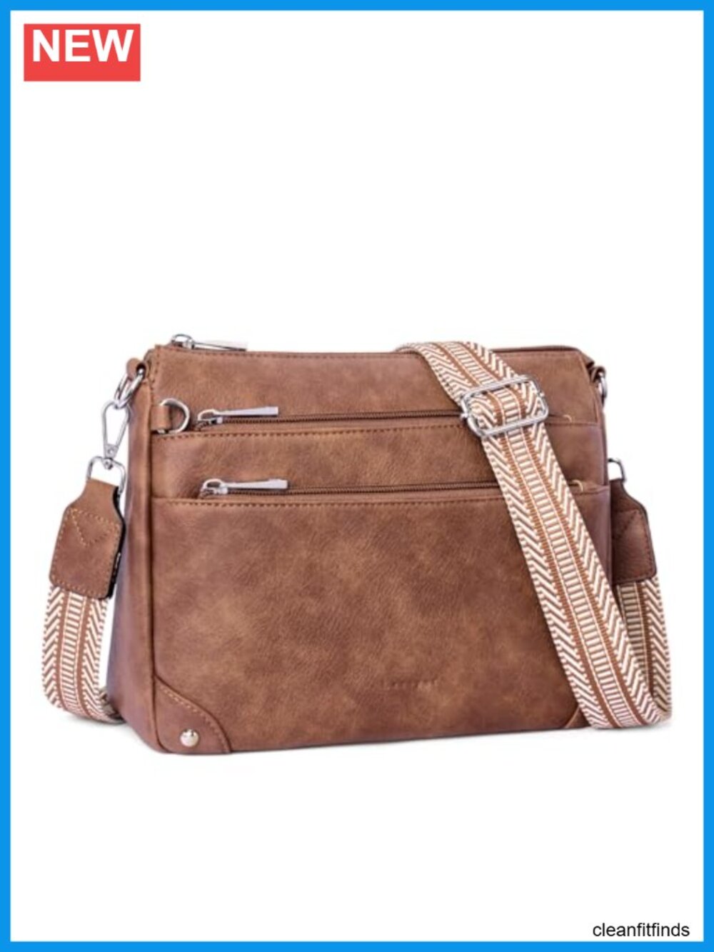 Faux Leather Crossbody Bag for Women Rfid Travel Handbag Adjustable Strap